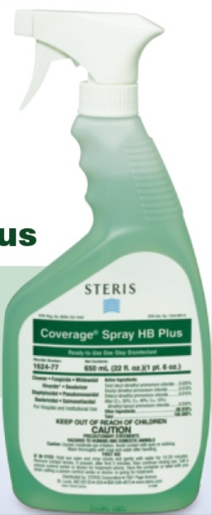 Coverage® Spray TB Plus y Coverage® Spray HB Plus, Marca STERIS